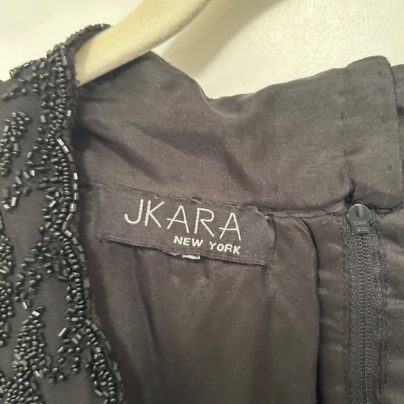 JKARA New York Black Beaded Bodice Form Fitted Evening Gown "Worn Once" - Picture 12 of 15